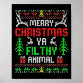 Vrolijk Kerstdier Filthy Ya Xmas Pajama 2 Poster (Voorkant)
