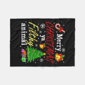 Vrolijk kerstdier smerig Ya grappig kerstgezin Fleece Deken (Voorkant (Horizontaal))