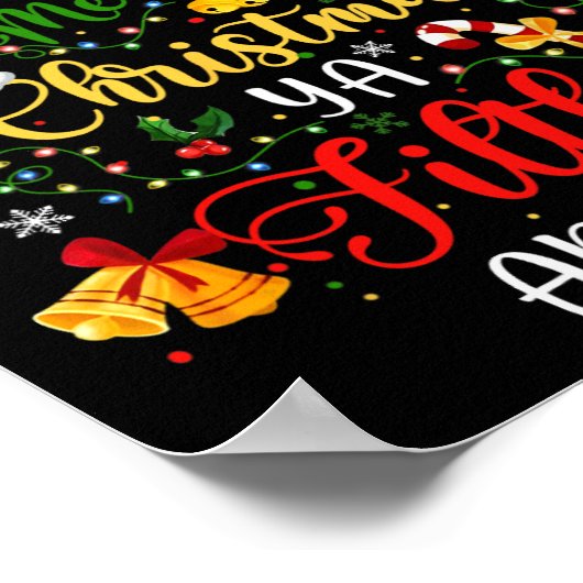 Vrolijk kerstdier smerig Ya grappig kerstgezin Poster (Hoek)