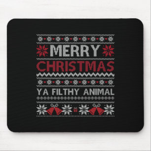 Vrolijk kerstdier smerig Ya lelijke stijl Xmas Muismat