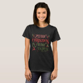 Vrolijk kerstdier smerig Ya Xmas pyjama lelijk T-shirt (Voorkant volledig)
