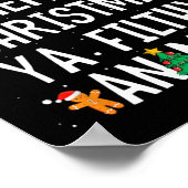 Vrolijk Kerstdier Vuile Ya Xmas Familie Pajam Poster (Hoek)