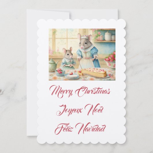 Vrolijk kerstdiner met mama kaart (Voorkant)