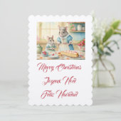 Vrolijk kerstdiner met mama kaart (Staand voorkant)