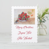 Vrolijk kerstdiner met mama kaart (Staand voorkant)