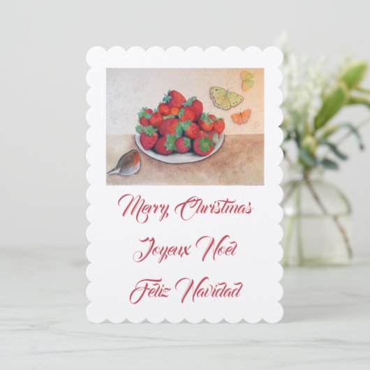 Vrolijk kerstdiner met mama kaart (Staand voorkant)