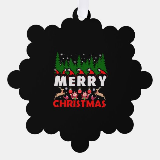 Vrolijk kerstdoek Christelijk kerstJezus Ornament Kaart (Voorkant)