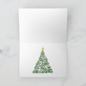 Vrolijk kerstdorp feestdagen kaart (Binnen)