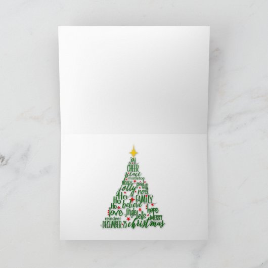 Vrolijk kerstdorp feestdagen kaart (Binnen)