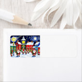 Vrolijk kerstdorp met Sinterklaas Etiket (Insitu)