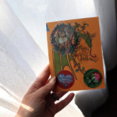 Vrolijk kerstdragon Geek Feestdagen Briefkaart