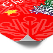 Vrolijk kerstdrukwerk, Value Poster papier (mat) (Hoek)