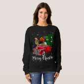 Vrolijk kerstDuits Shepherd Santa Light Red Tr Trui (Voorkant volledig)