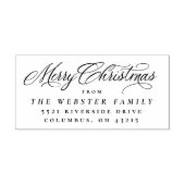 Vrolijk kerstelegant retouradres zelfinktende stempel (Design)