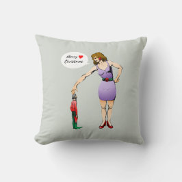 Vrolijk kerstelfje kussen