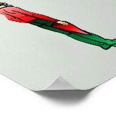 Vrolijk kerstelfje poster (Hoek)