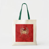 Vrolijk kerstengel - Rood Tote Bag (Voorkant)
