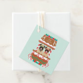 Vrolijk kerstetui Vakantie Stand Honden Bedankjes Labels (In situ)