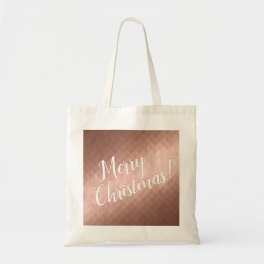 Vrolijk kerstfamilienaam feestdagen roos goud tote bag (Voorkant)