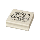 Vrolijk kerstfamilienaam Kaart en Briefpapier Rubberstempel (Stempel)