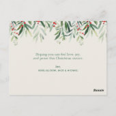 Vrolijk kerstfaux folie belettering kaart (Achterkant)