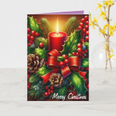 Vrolijk kerstfeest12 kaart (Gele Bloem)