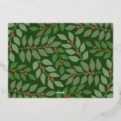 Vrolijk kerstfeest - 10 foto - Modern Script Gold Folie Feestdagenkaart (Achterkant)