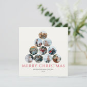 Vrolijk kerstfeest 10 foto Square Red Green Card Kaart (Staand voorkant)