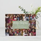 Vrolijk kerstfeest 10 multi-foto - Groene P (Staand voorkant)