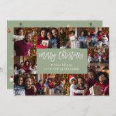 Vrolijk kerstfeest 10 multi-foto - Groene P (Voorkant / Achterkant)