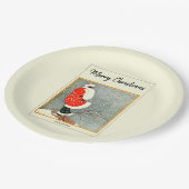 Vrolijk Kerstfeest 1914 Sneeuwkont Papieren Bordje (Gekanteld)