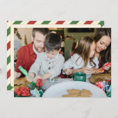 Vrolijk kerstfeest 1 foto feestdagenkaart (Voorkant / Achterkant)