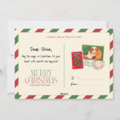 Vrolijk kerstfeest 1 foto feestdagenkaart (Achterkant)