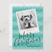 Vrolijk kerstfeest 1 Foto met moderne Waterverf Feestdagenkaart (Voorkant)