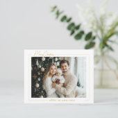 vrolijk kerstfeest! 1 foto, wit, minimaal feestdagenkaart (Staand voorkant)