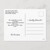 Vrolijk kerstfeest 1 fotograaf modern minimalistis feestdagenkaart (Achterkant)