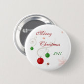 Vrolijk kerstfeest 2011 ronde button 5,7 cm (Voorkant /achterkant)