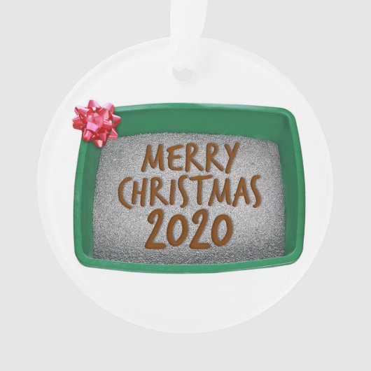 Vrolijk kerstfeest 2020 Humor kattebakje Ornament (voorkant)