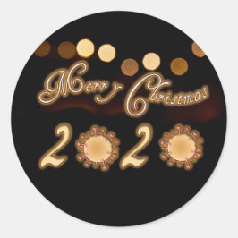 Vrolijk kerstfeest 2020 in Corona! Ronde Sticker