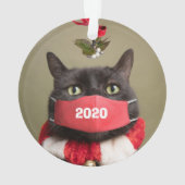 Vrolijk kerstfeest 2020 in Covid Face Mask Ornament (achterkant)