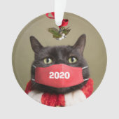 Vrolijk kerstfeest 2020 in Covid Face Mask Ornament (voorkant)
