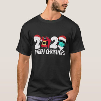 Vrolijk kerstfeest 2020 Quarantine kerstkerstmis T-shirt