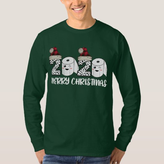 Vrolijk kerstfeest 2020 Quarantine Toilet Paper Sa T-shirt (Voorkant)
