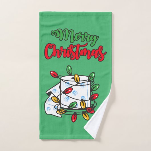 Vrolijk kerstfeest 2020 - Toilet Paper Edition Bad Handdoek (Handdoek)