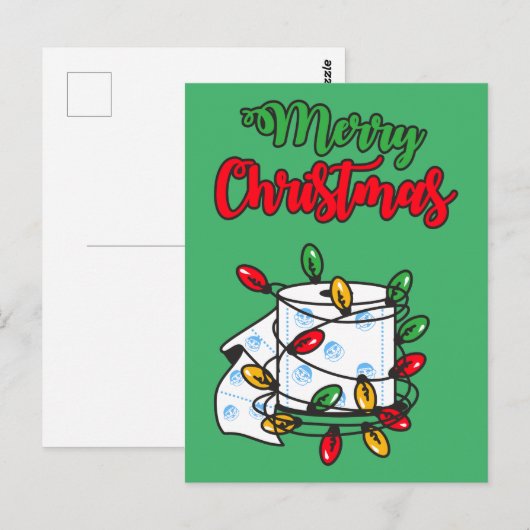 Vrolijk kerstfeest 2020 - Toilet Paper Edition Briefkaart (Voorkant / Achterkant)