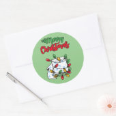 Vrolijk kerstfeest 2020 - Toilet Paper Edition Ronde Sticker (Envelop)