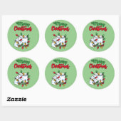Vrolijk kerstfeest 2020 - Toilet Paper Edition Ronde Sticker (Vel)