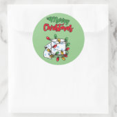 Vrolijk kerstfeest 2020 - Toilet Paper Edition Ronde Sticker (Tas)
