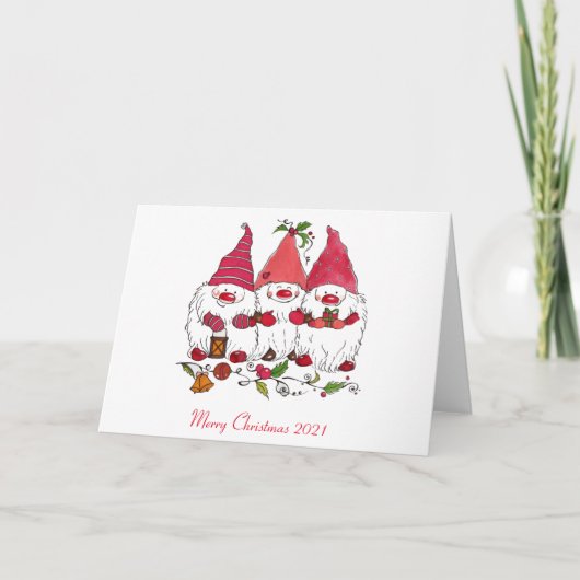 Vrolijk kerstfeest 2021 feestdagen kaart (Voorkant)