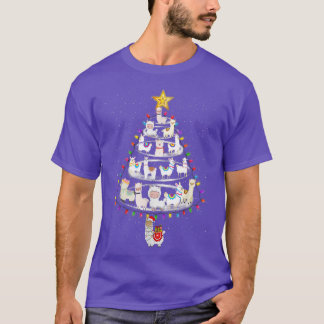 Vrolijk kerstfeest 2021 Kinder Boys lama Christma T-shirt